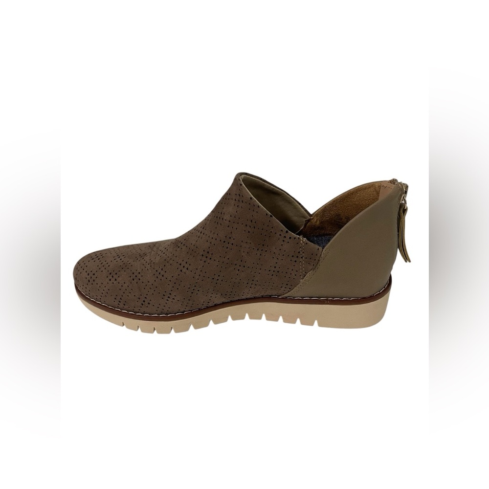 Dr. Scholl’s Women’s Taupe/Mushroom Faux Suede Perforated Booties, 7.5M NEW